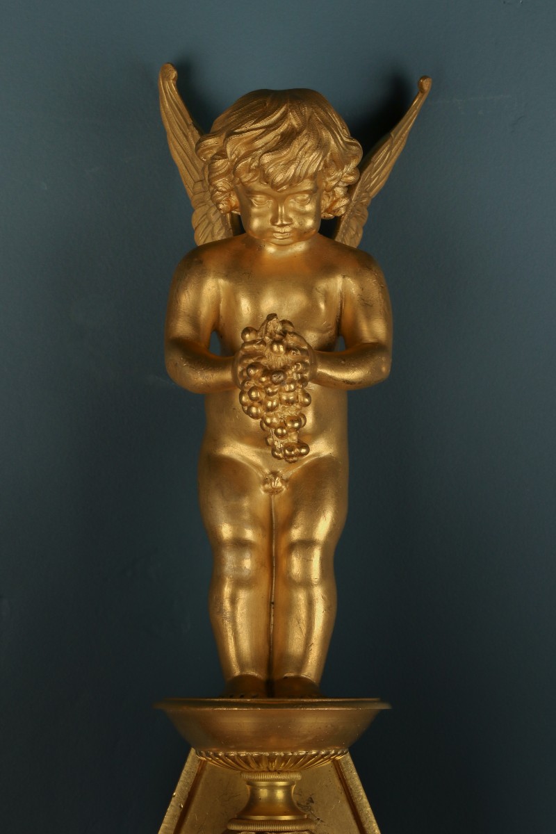 Pair Of Gilt Bronze Wall Lights -photo-2