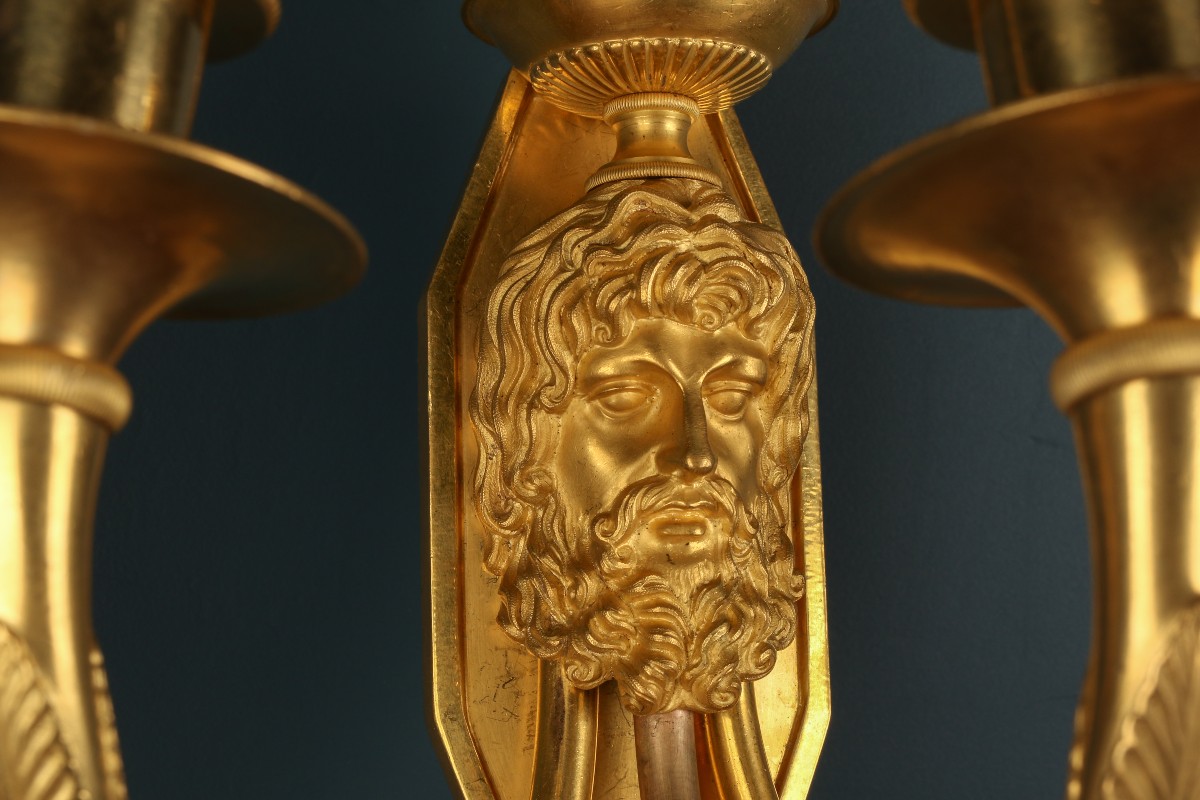 Pair Of Gilt Bronze Wall Lights -photo-4