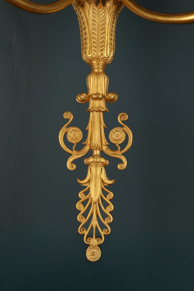 Pair Of Gilt Bronze Wall Lights -photo-4