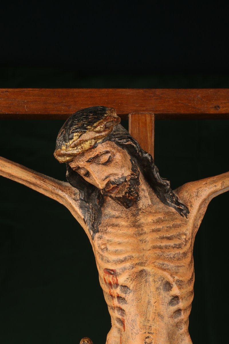 Christ en Croix Espagnol XVIIem siècle-photo-2