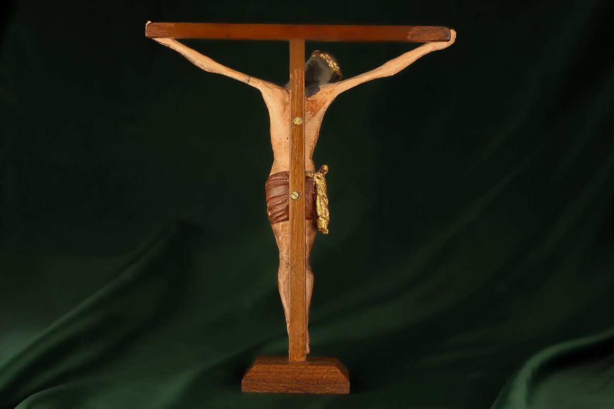 Christ en Croix Espagnol XVIIem siècle-photo-4