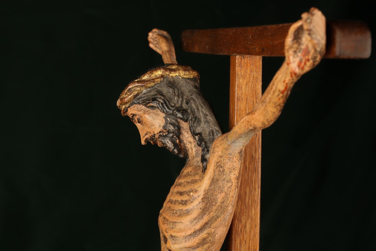 Christ en Croix Espagnol XVIIem siècle-photo-4