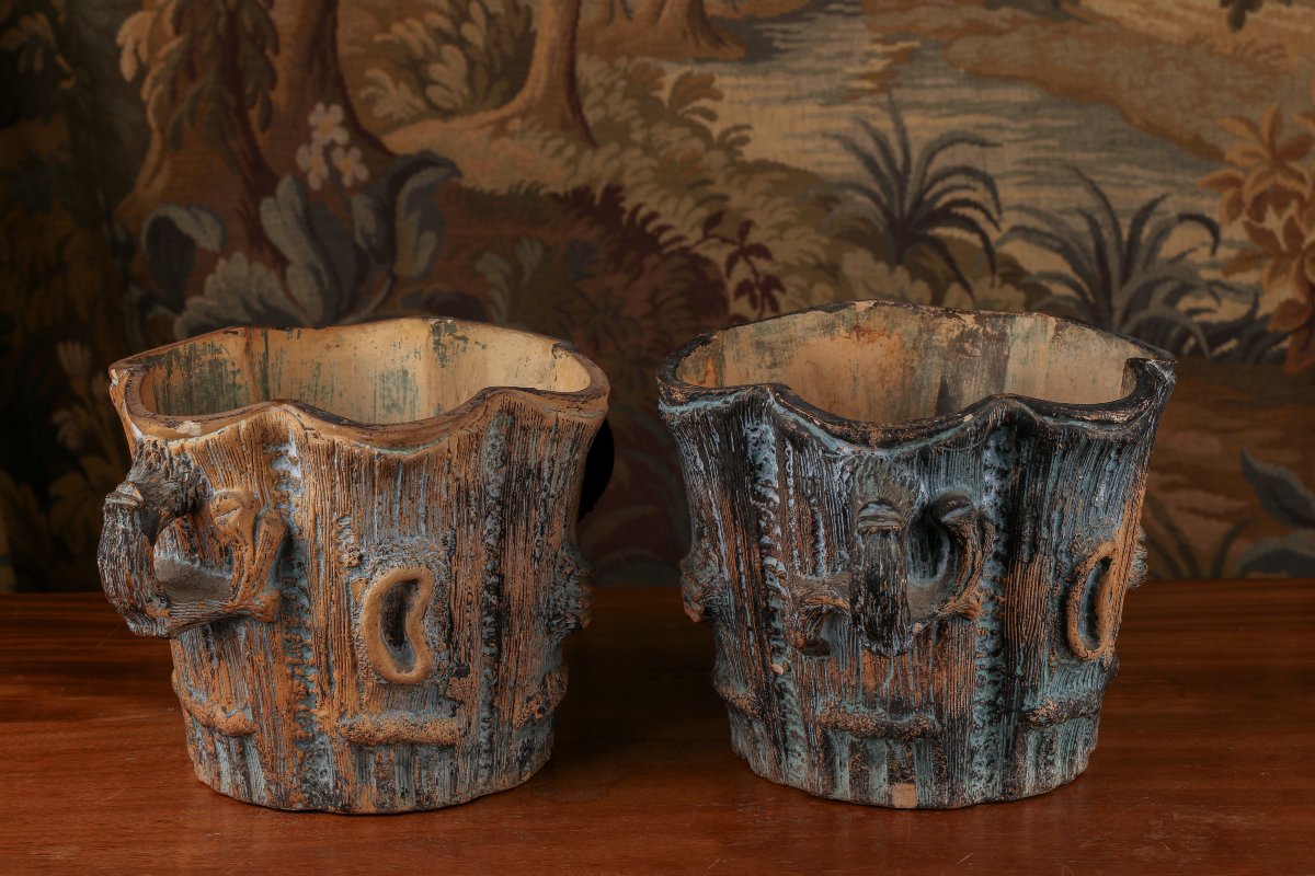 Paire de pots en terre cuite -photo-4