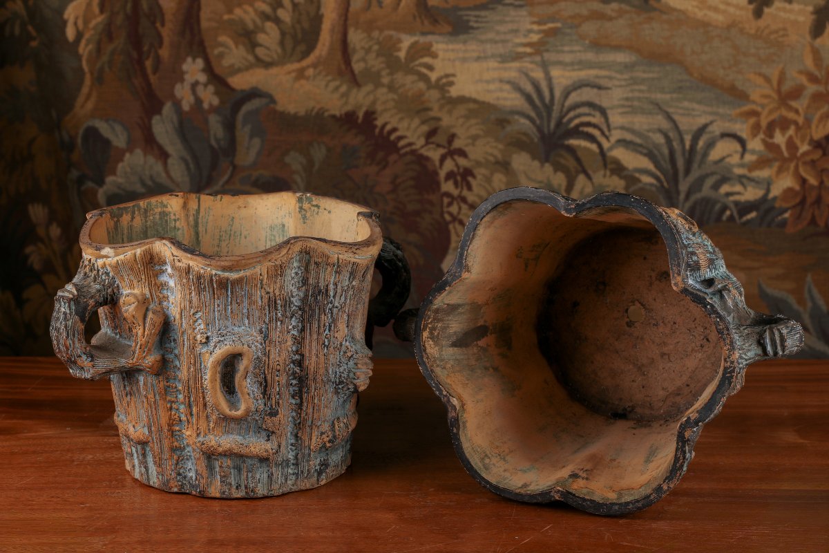 Paire de pots en terre cuite -photo-3