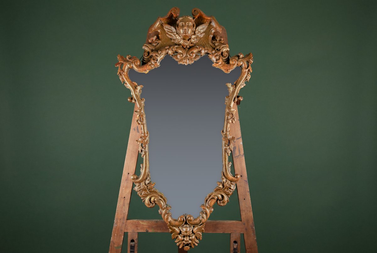 Miroir Italien d'époque XVIIIem-photo-3