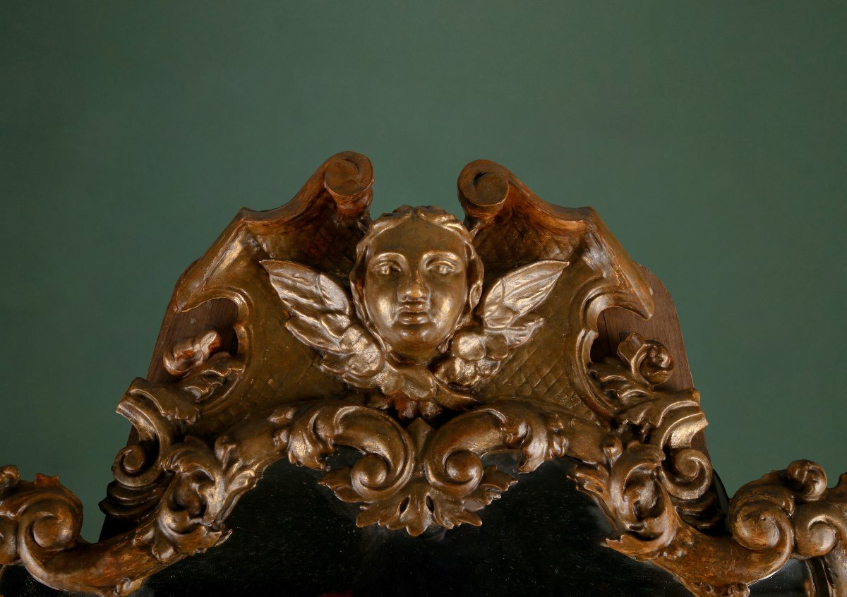 Miroir Italien d'époque XVIIIem-photo-4