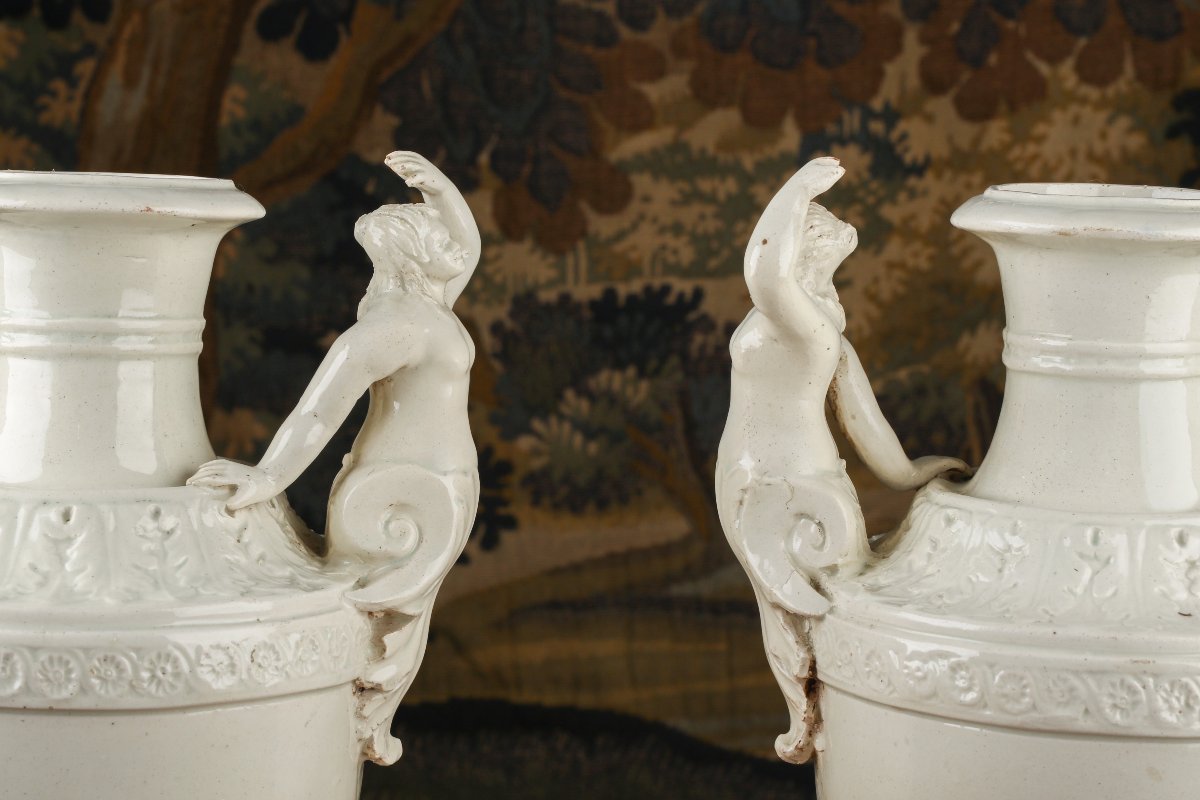 Pair Of Capodimonte Porcelain Vases-photo-2
