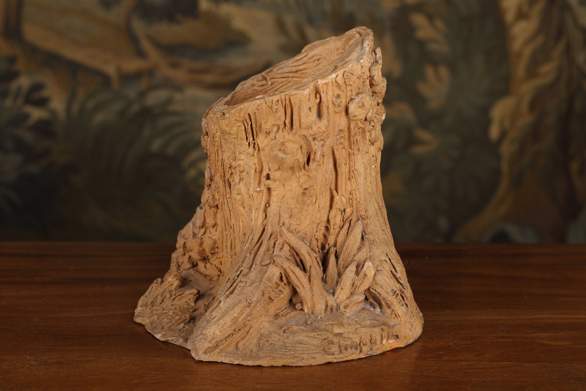 Paul François Choppin (1856–1937) Terracotta Pencil Holder-photo-1