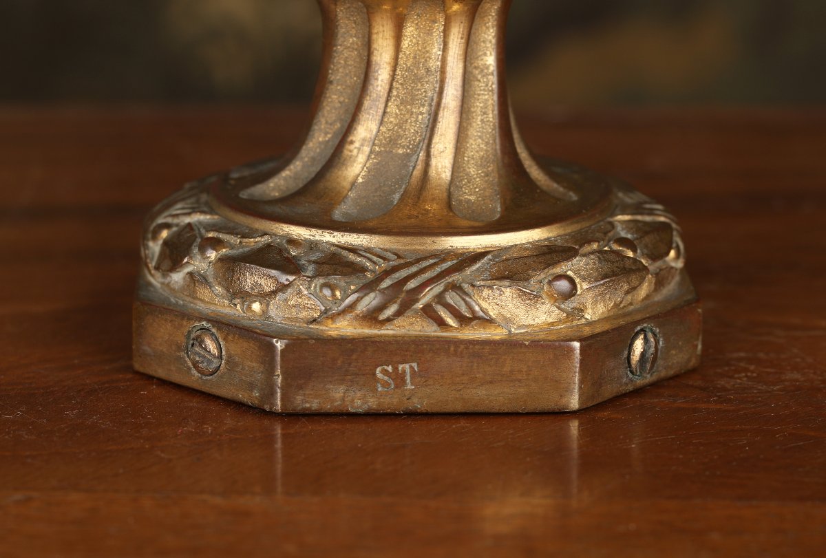 Boule de rampe d'escalier en bronze -photo-4