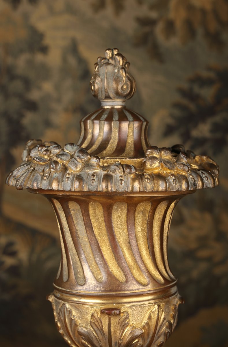 Boule de rampe d'escalier en bronze -photo-1