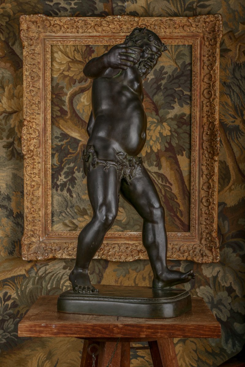 Bronze Sculpture Of "drunken Silenus" By Georg Kemper (1880–1948)-photo-4