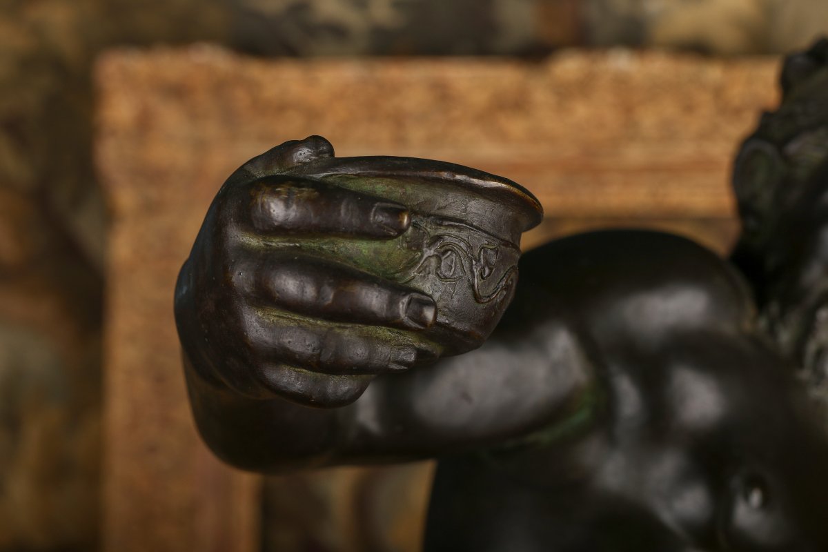 Bronze Sculpture Of "drunken Silenus" By Georg Kemper (1880–1948)-photo-1