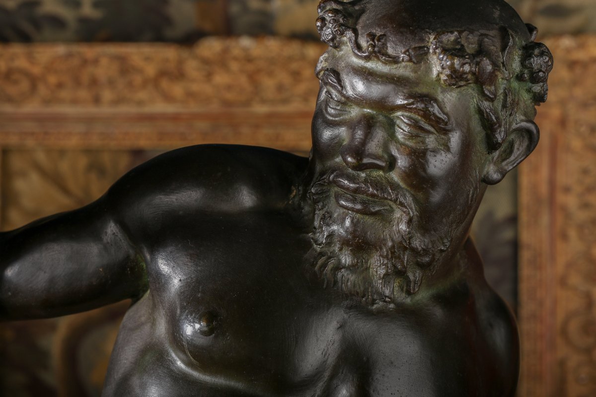 Bronze Sculpture Of "drunken Silenus" By Georg Kemper (1880–1948)-photo-8
