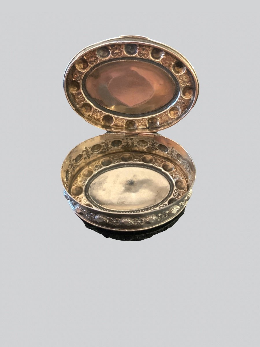 Fine Box, Pillbox In Solid Silver, 19th Century-photo-1
