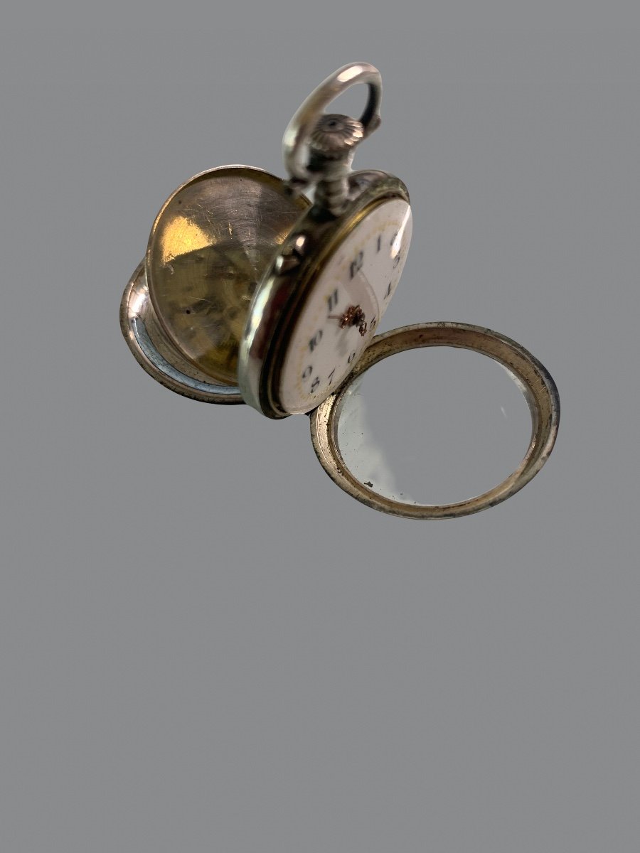 Small Solid Silver Pocket Watch-photo-3