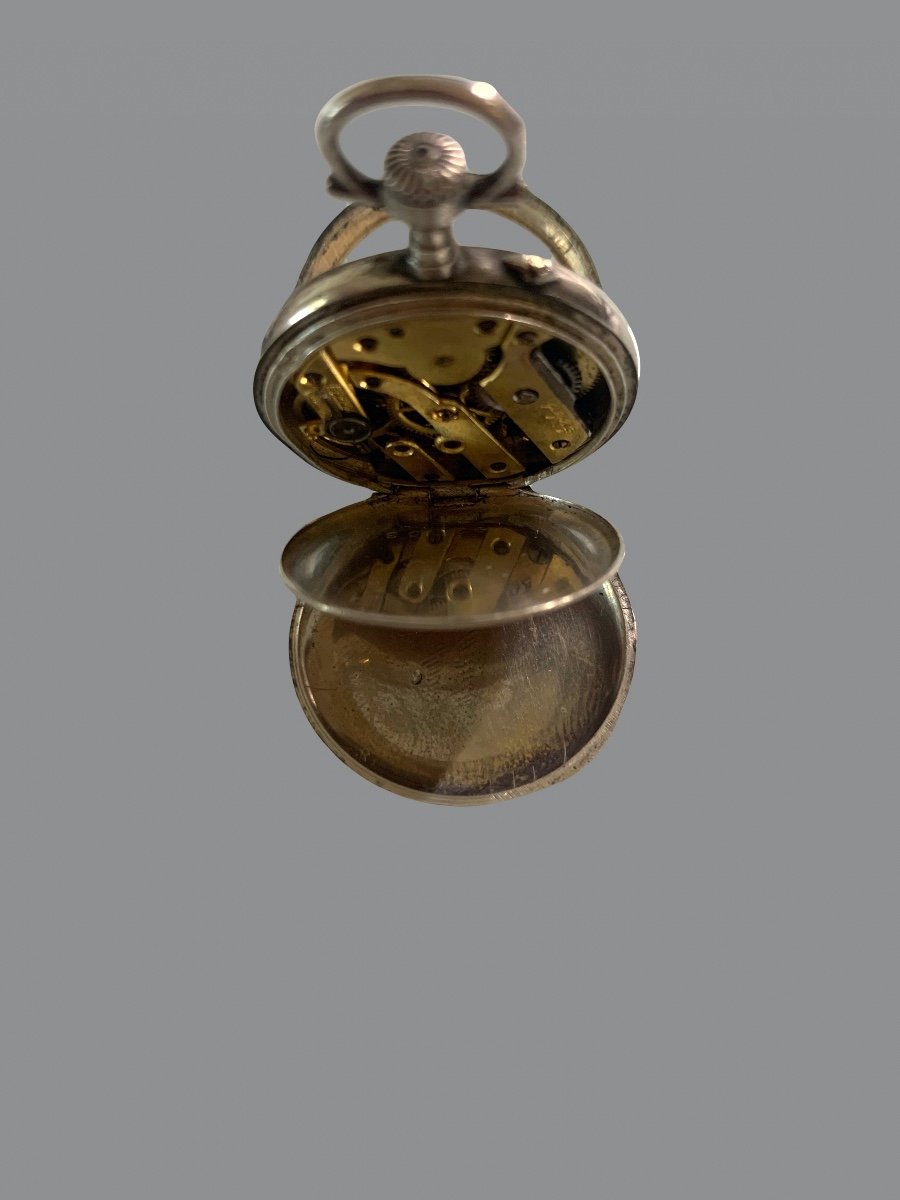 Small Solid Silver Pocket Watch-photo-4