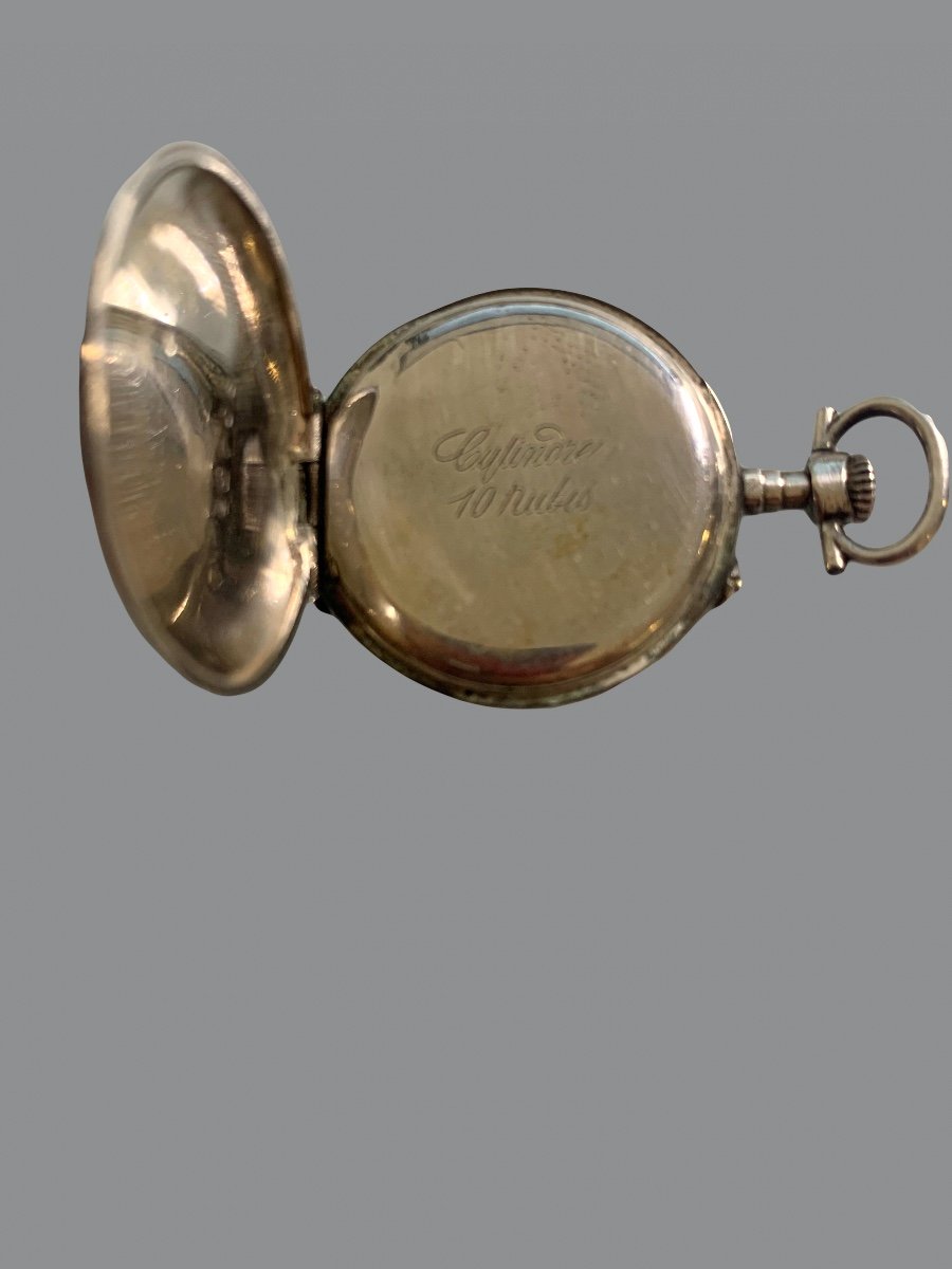 Small Solid Silver Pocket Watch-photo-2