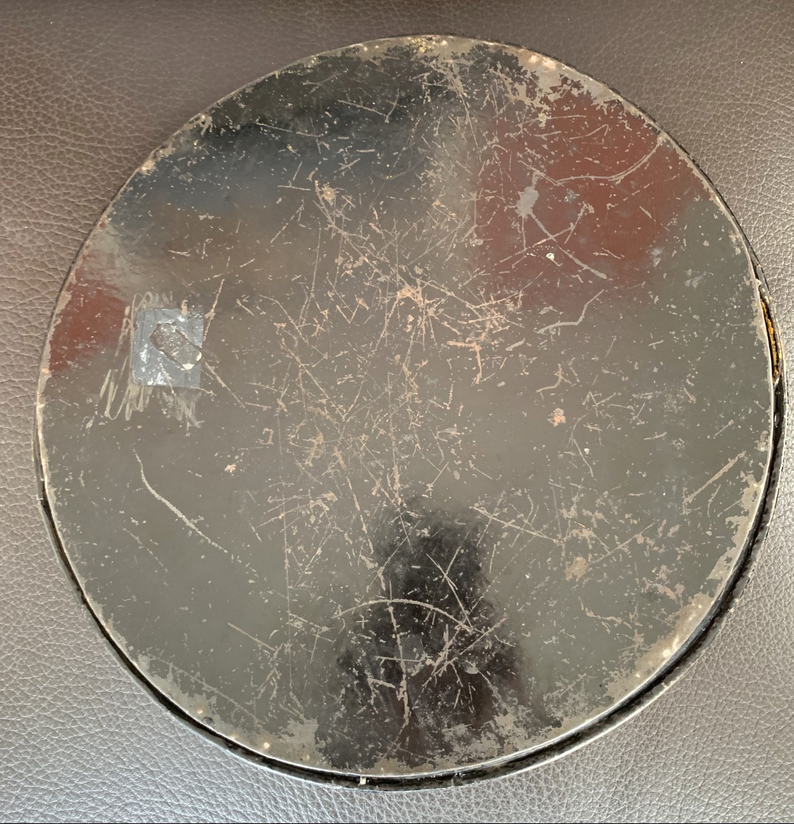 Painted Sheet Metal Tray, 19th Century-photo-3