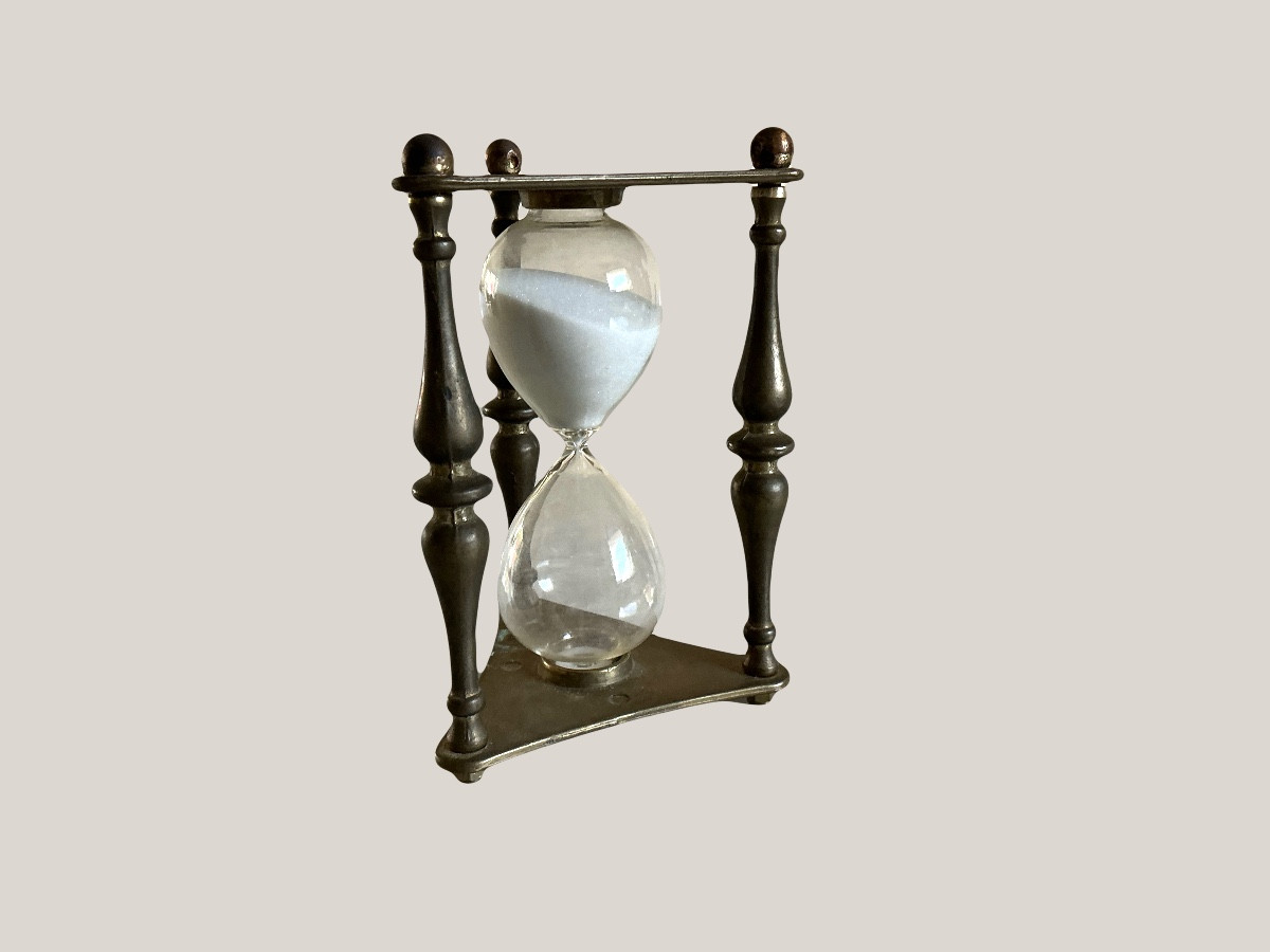 A 20th Century Bronze Hourglass