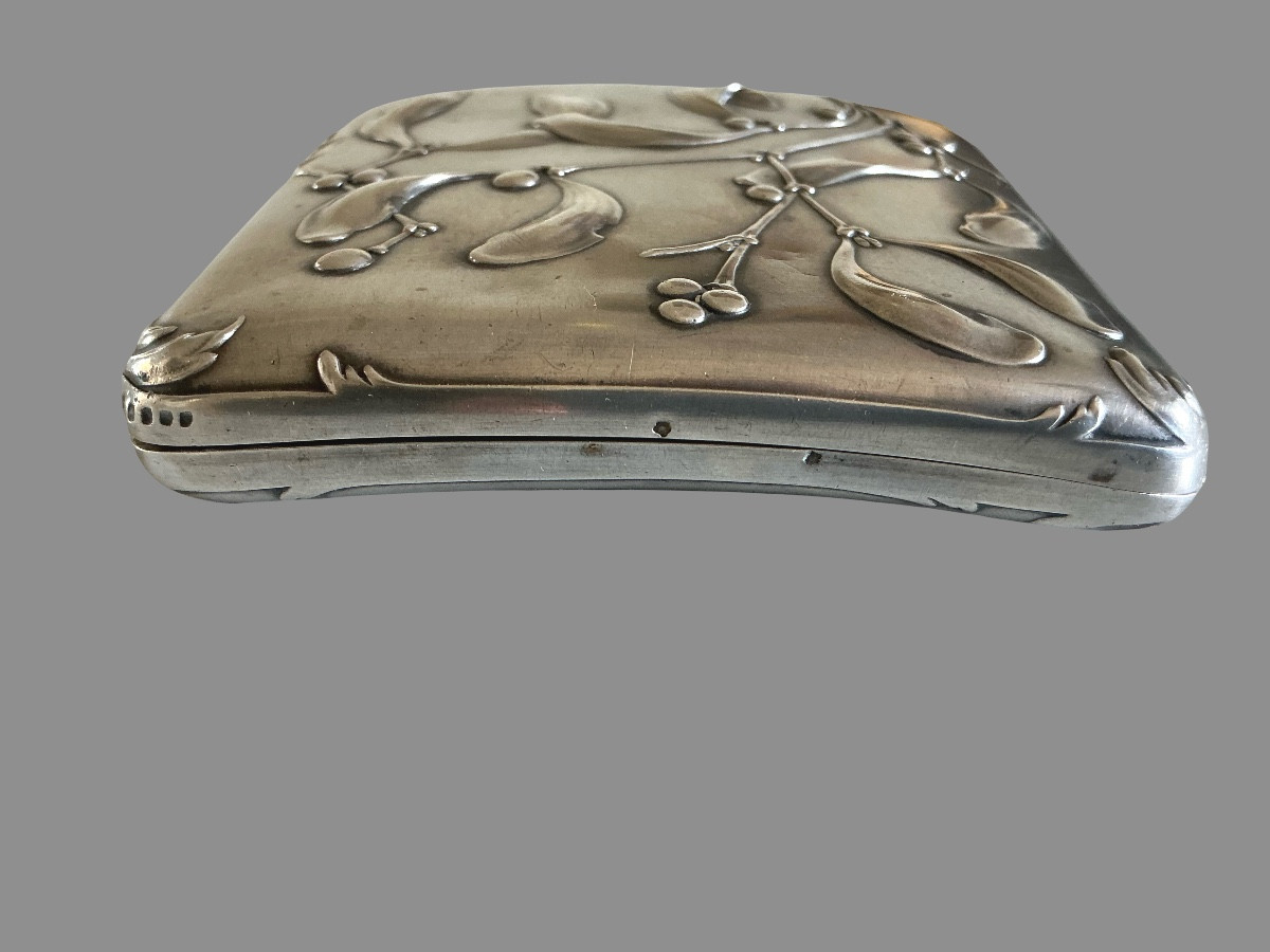 Art Nouveau Solid Silver Cigarette Case-photo-3