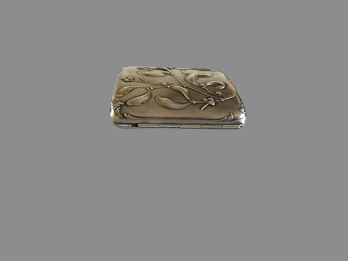 Art Nouveau Solid Silver Cigarette Case-photo-4
