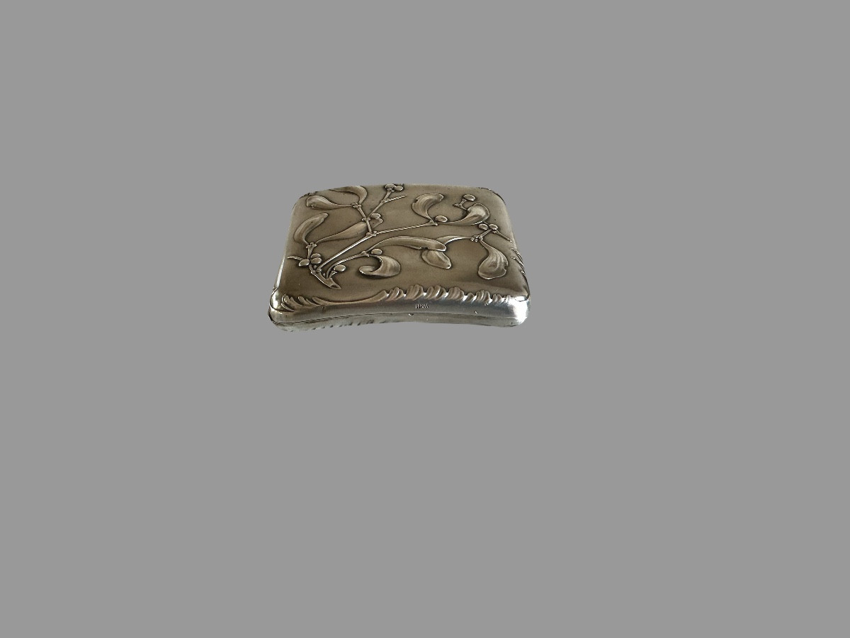 Art Nouveau Solid Silver Cigarette Case-photo-1
