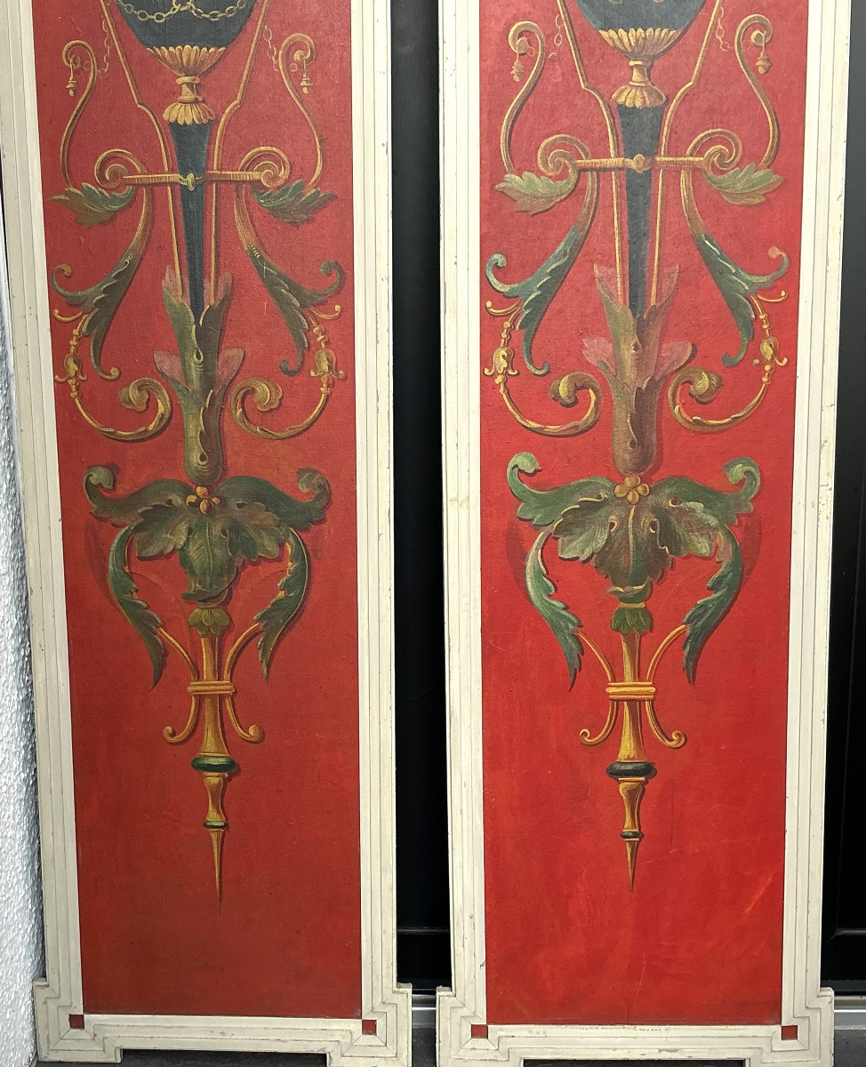 A Pair Of Decorative Panels In The "berain" Style.-photo-3