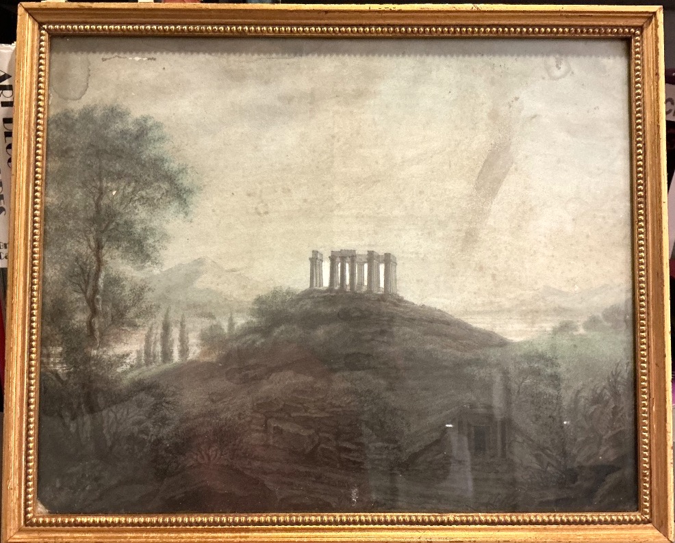 Grisaille , ruines à l’Antique
