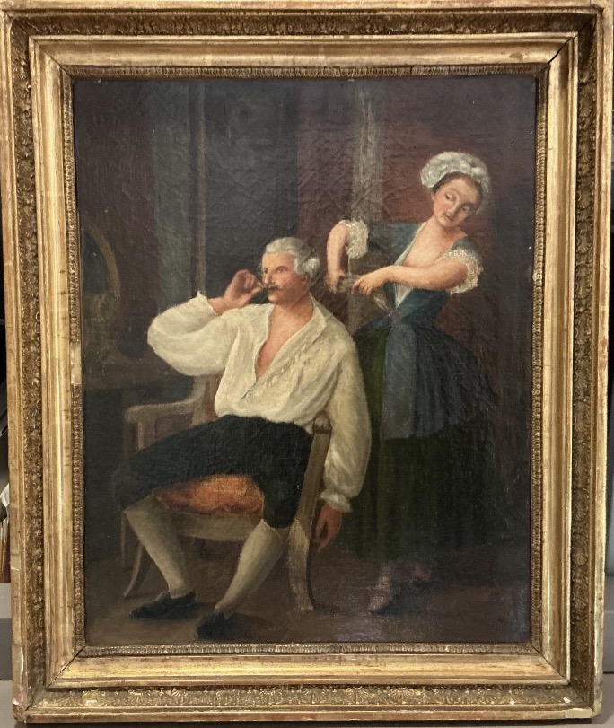 Tableau XIII ème , scène de genre -photo-1