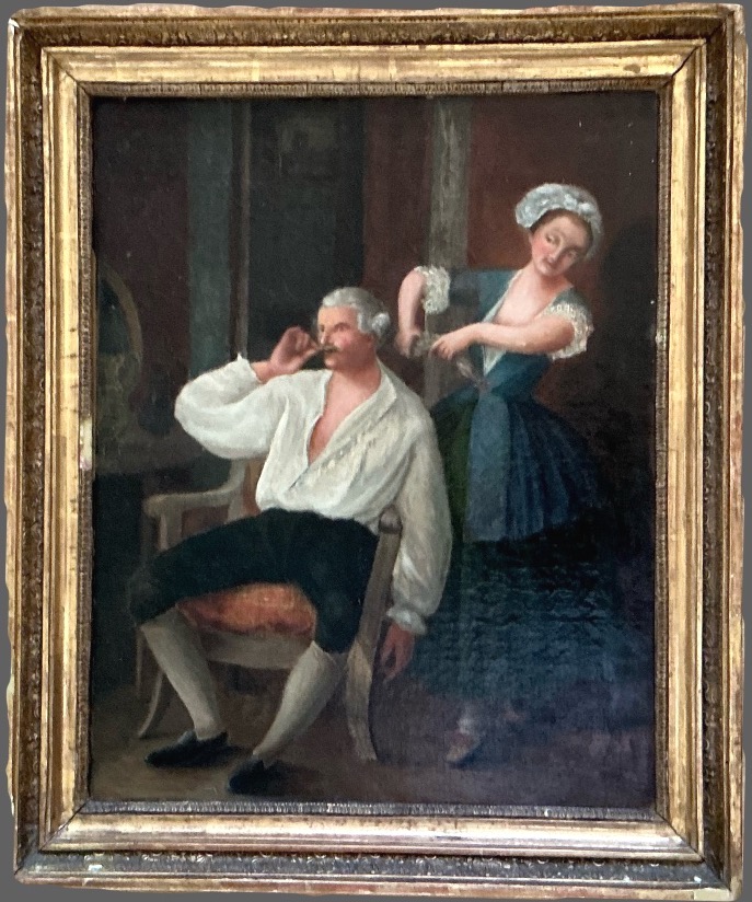 Tableau XIII ème , scène de genre 