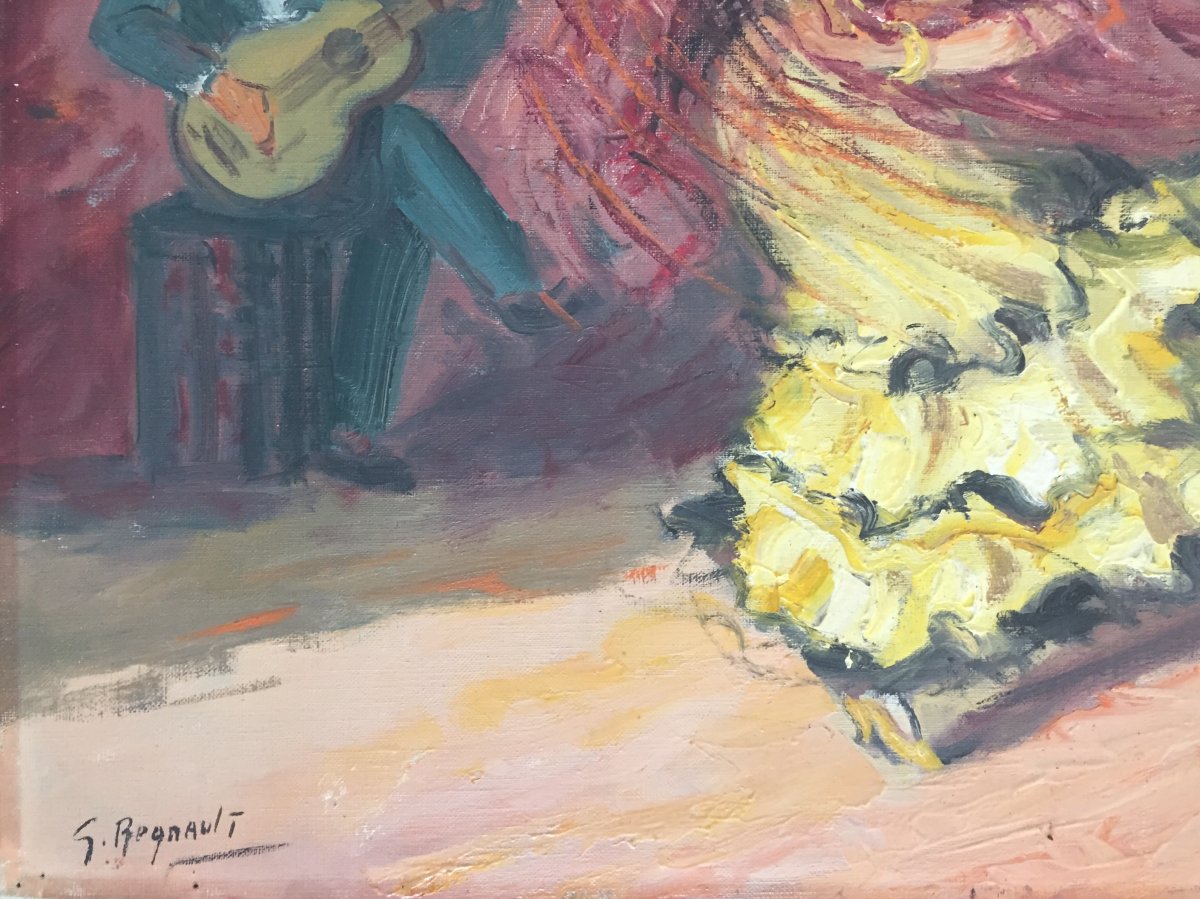 Painting By G.regnault, Flamenco Dancer In Toledo-photo-3