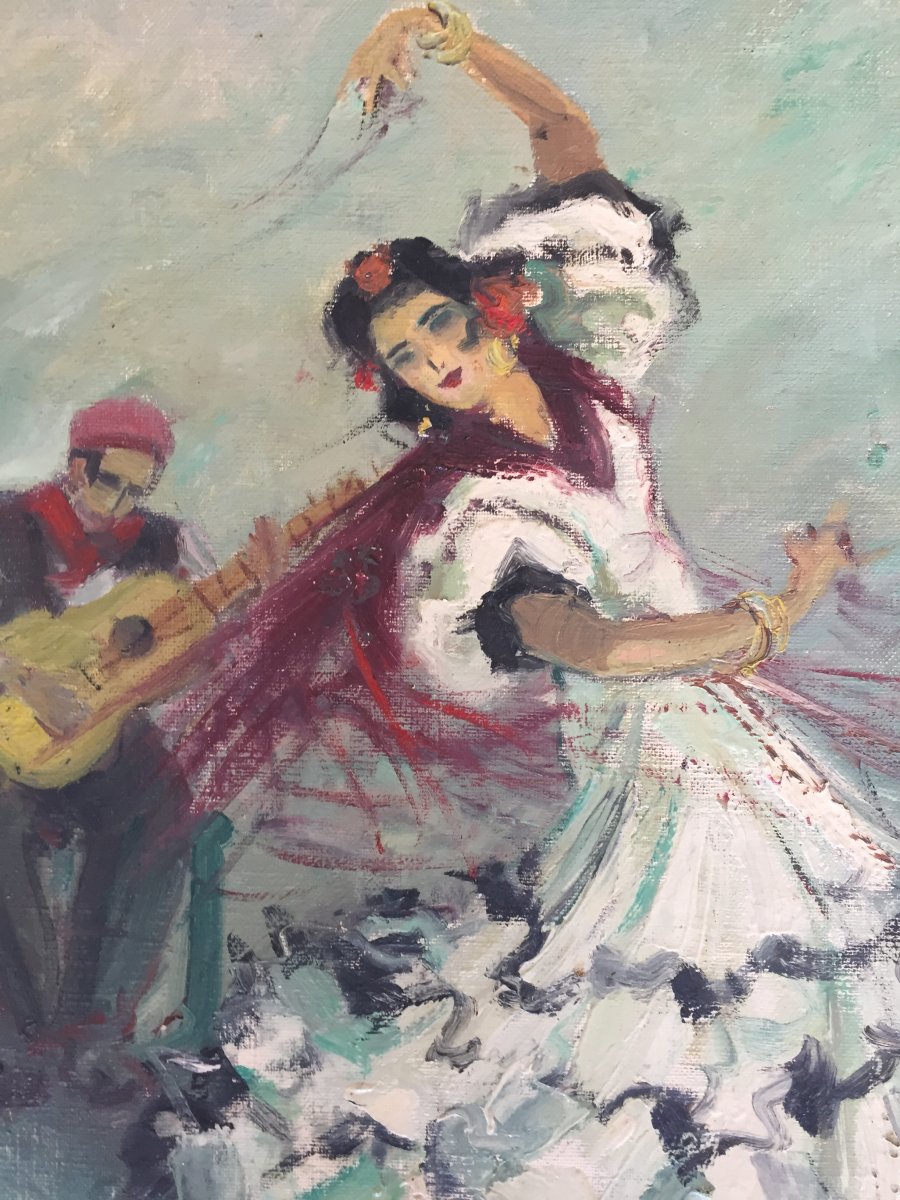 Peinture de G.REGNAULT , Danseuse Sévillane.-photo-2
