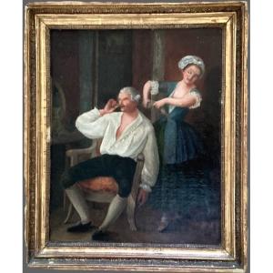 Tableau XIII ème , scène de genre 