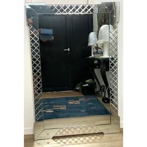 Large Venetian Mirror, Art Deco Style.