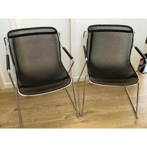Two Pollock Armchairs, Penelope Model.