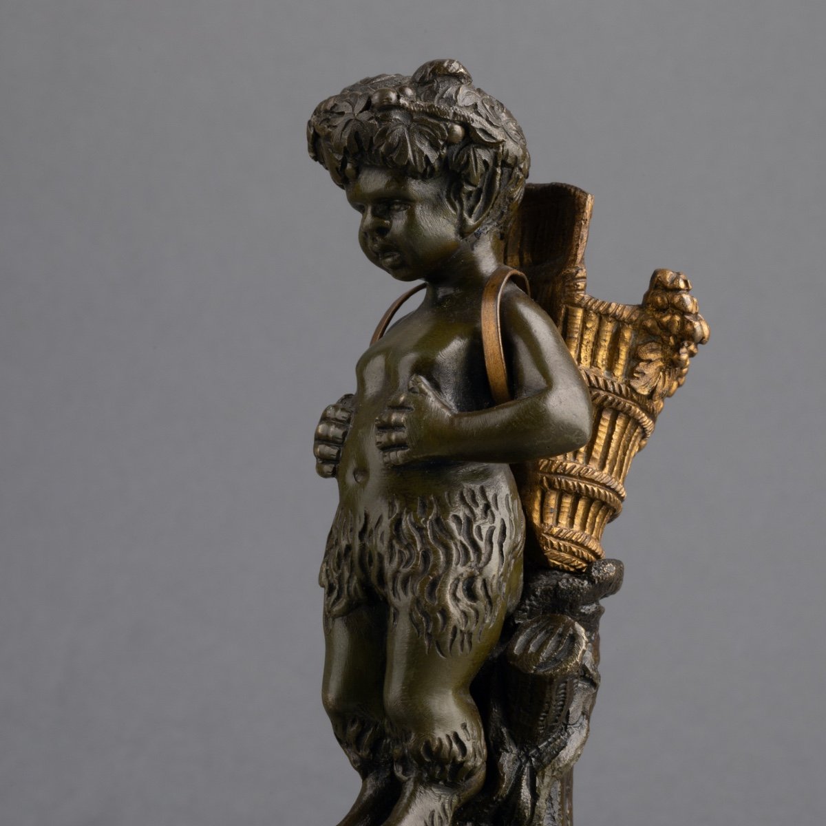 Bronze Of A Child Faun, After Claude Michel Dit Clodion (1738-1814), 19th Century-photo-2