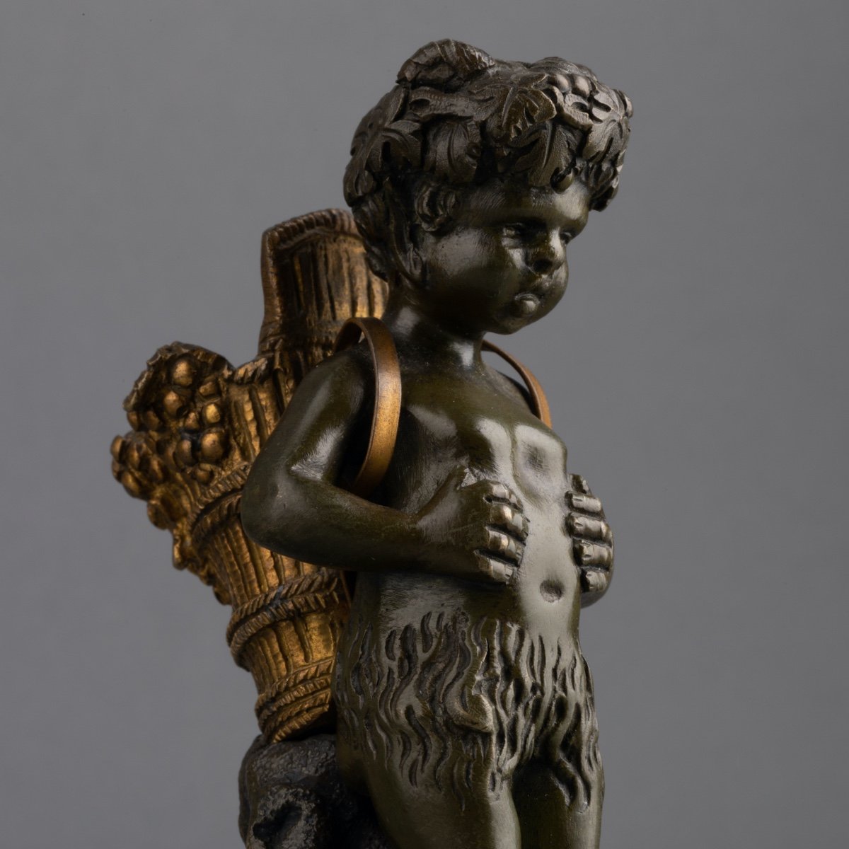 Bronze Of A Child Faun, After Claude Michel Dit Clodion (1738-1814), 19th Century-photo-2