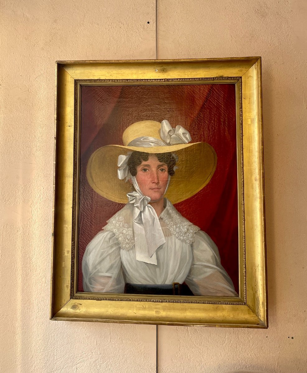 Portrait D’été : Femme Au Chapeau, XIXe Siècle 