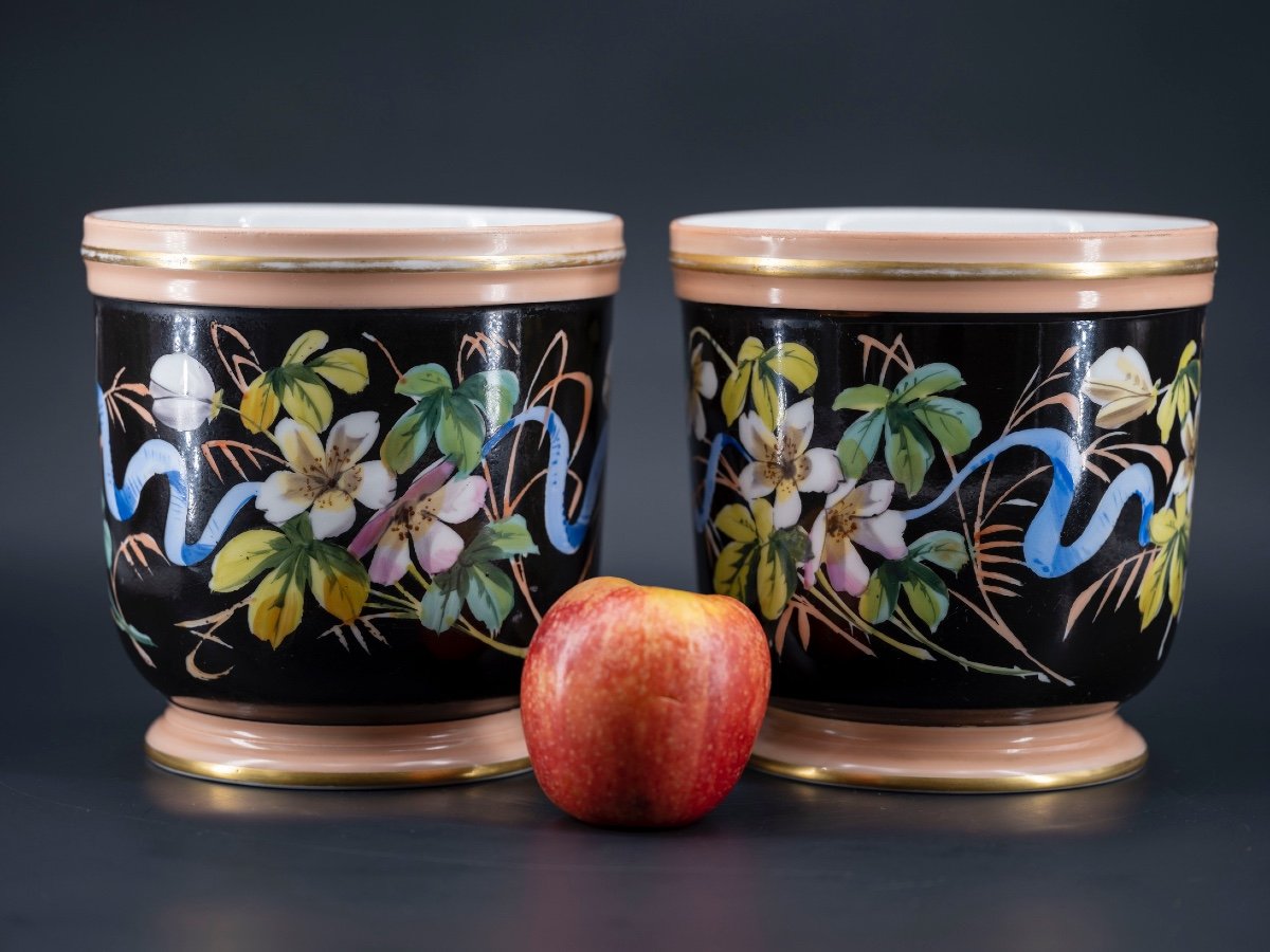 Pair Of Earthenware Planters, Early 20th Century-photo-3