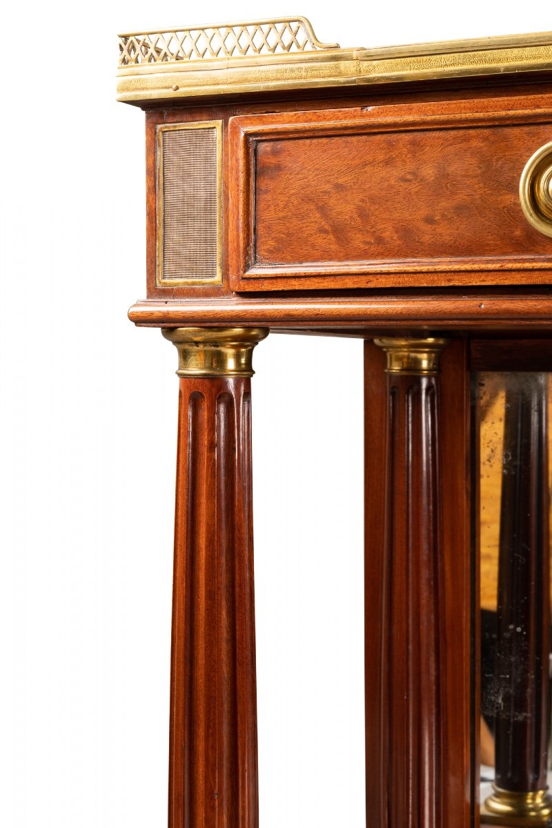 Mahogany And Marble Serving Cart, Directoire Period-photo-2