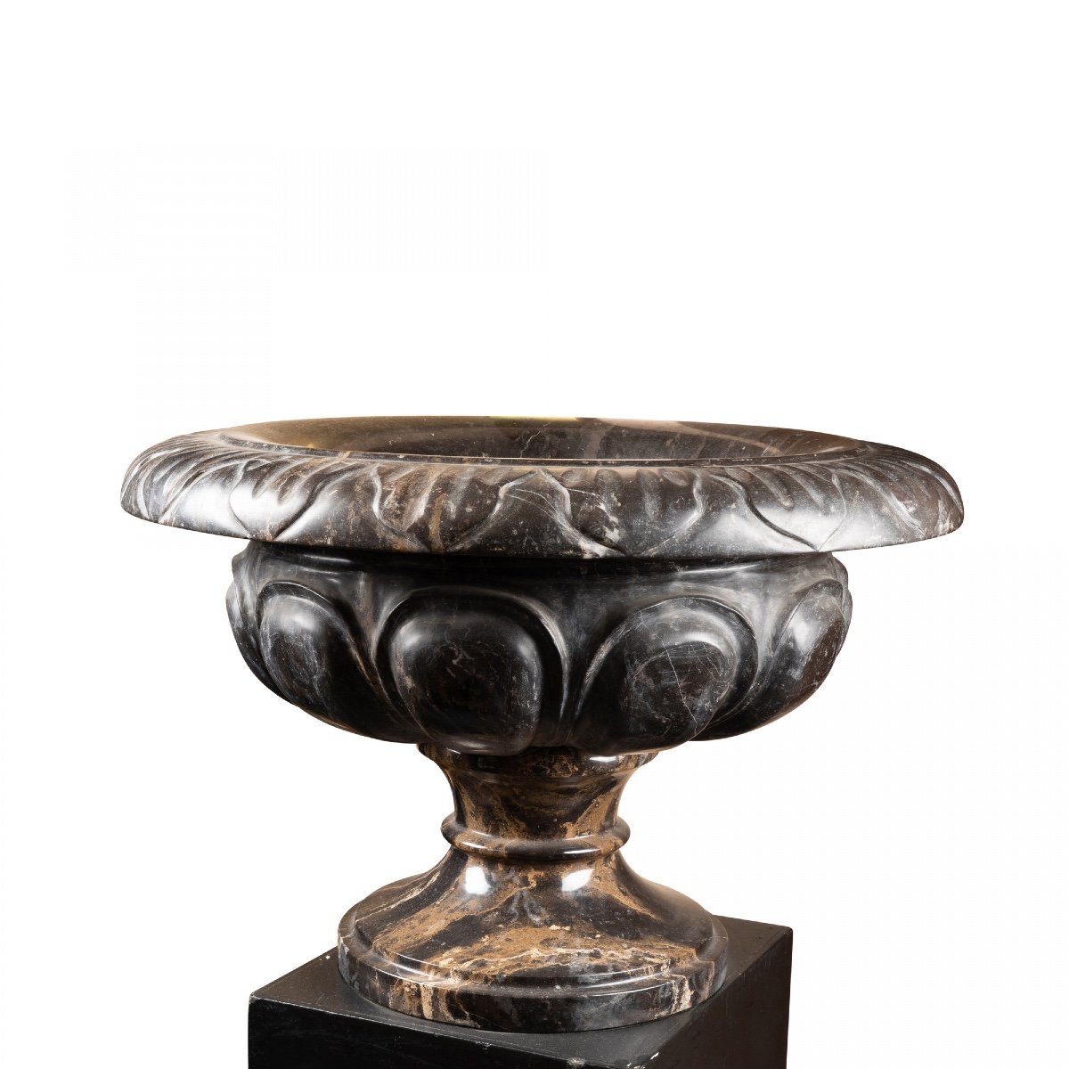 Green Marble Basin Or Flowerpot, 19th Century-photo-2