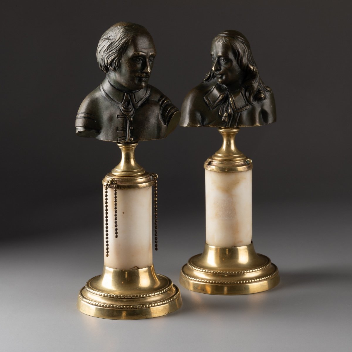 Busts Of Nicolas Fouquet And Cardinal Mazarin, 18th Century
