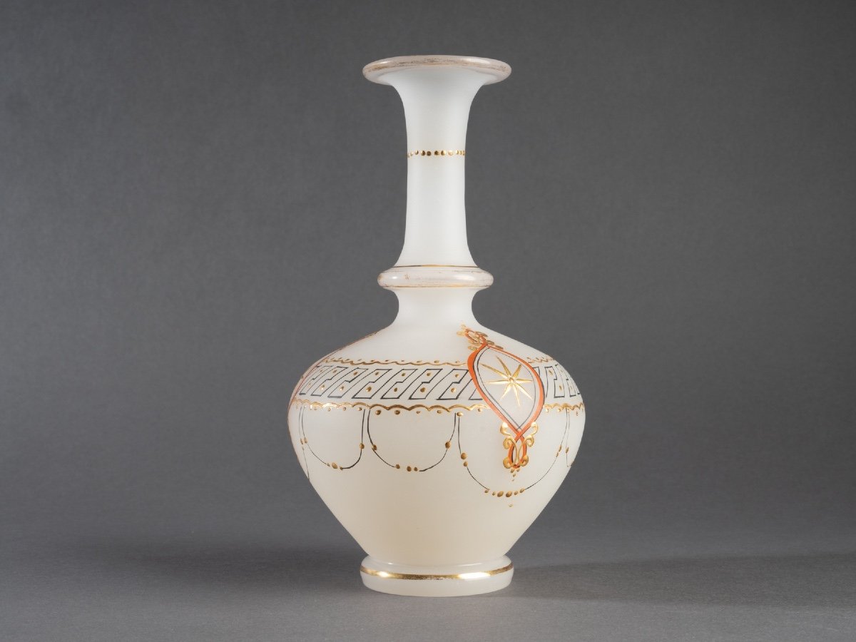 Vase In Opaline « pâte De Riz », 19th Century-photo-4
