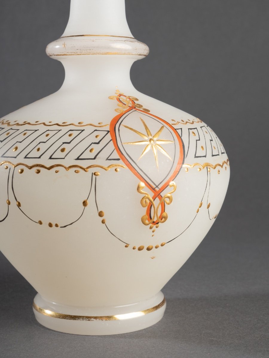 Vase In Opaline « pâte De Riz », 19th Century-photo-2