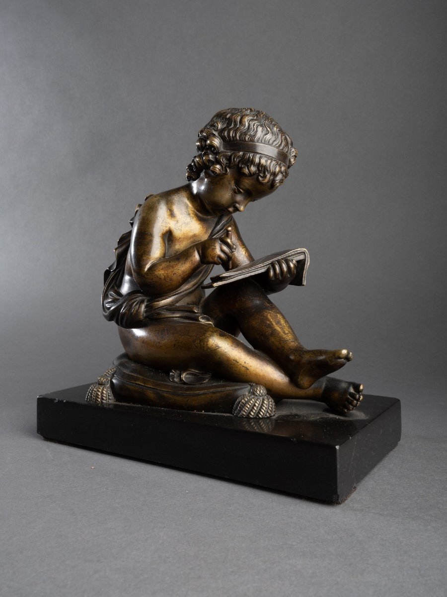 Bronze Figurant L’allégorie De La Géométrie, XIXe Siècle -photo-4