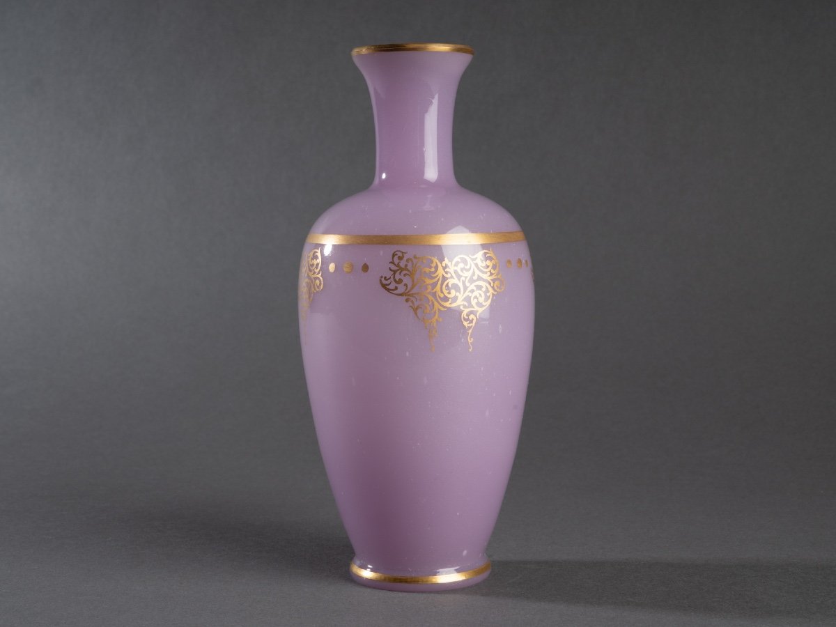 Petit Vase En Opaline, Baccarat, XIXe Siècle -photo-1