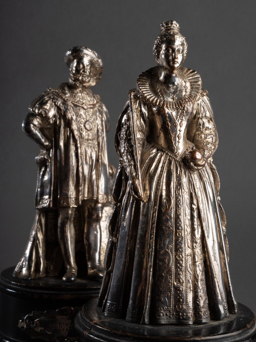 Silvered Bronze Sculptures, 19th Century-photo-2