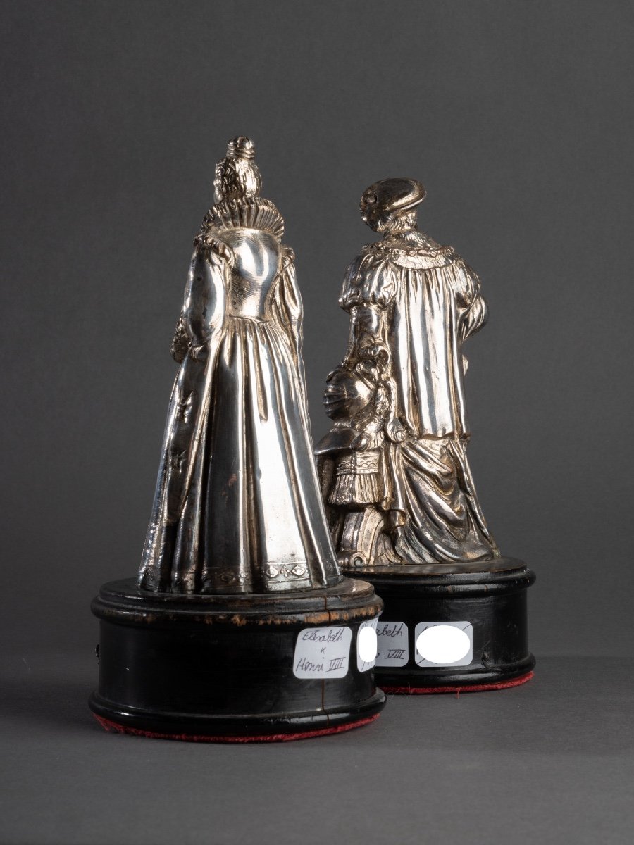 Silvered Bronze Sculptures, 19th Century-photo-1