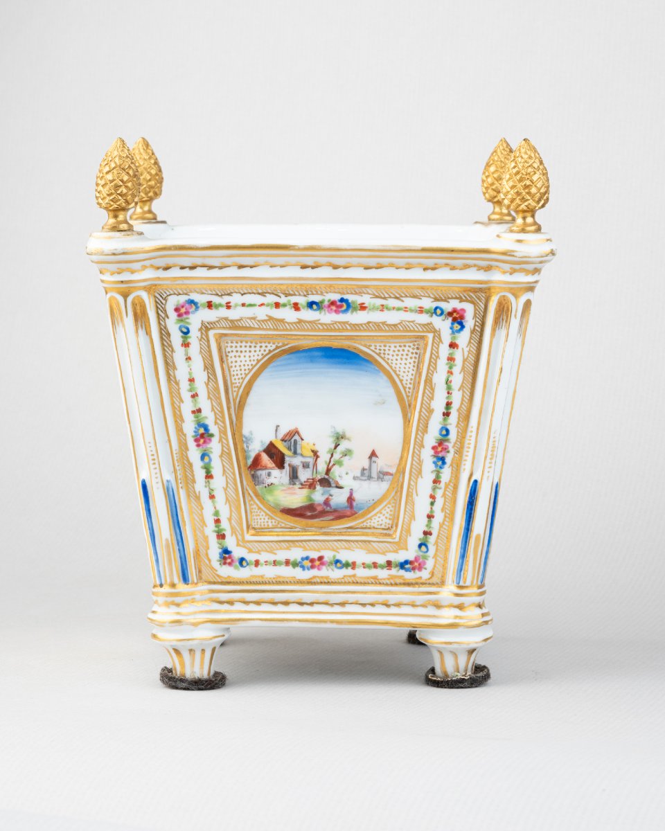 Caisse à Fleurs En Porcelaine De Bordeaux, Manufacture De Verneuilh, XVIIIe Siècle-photo-2