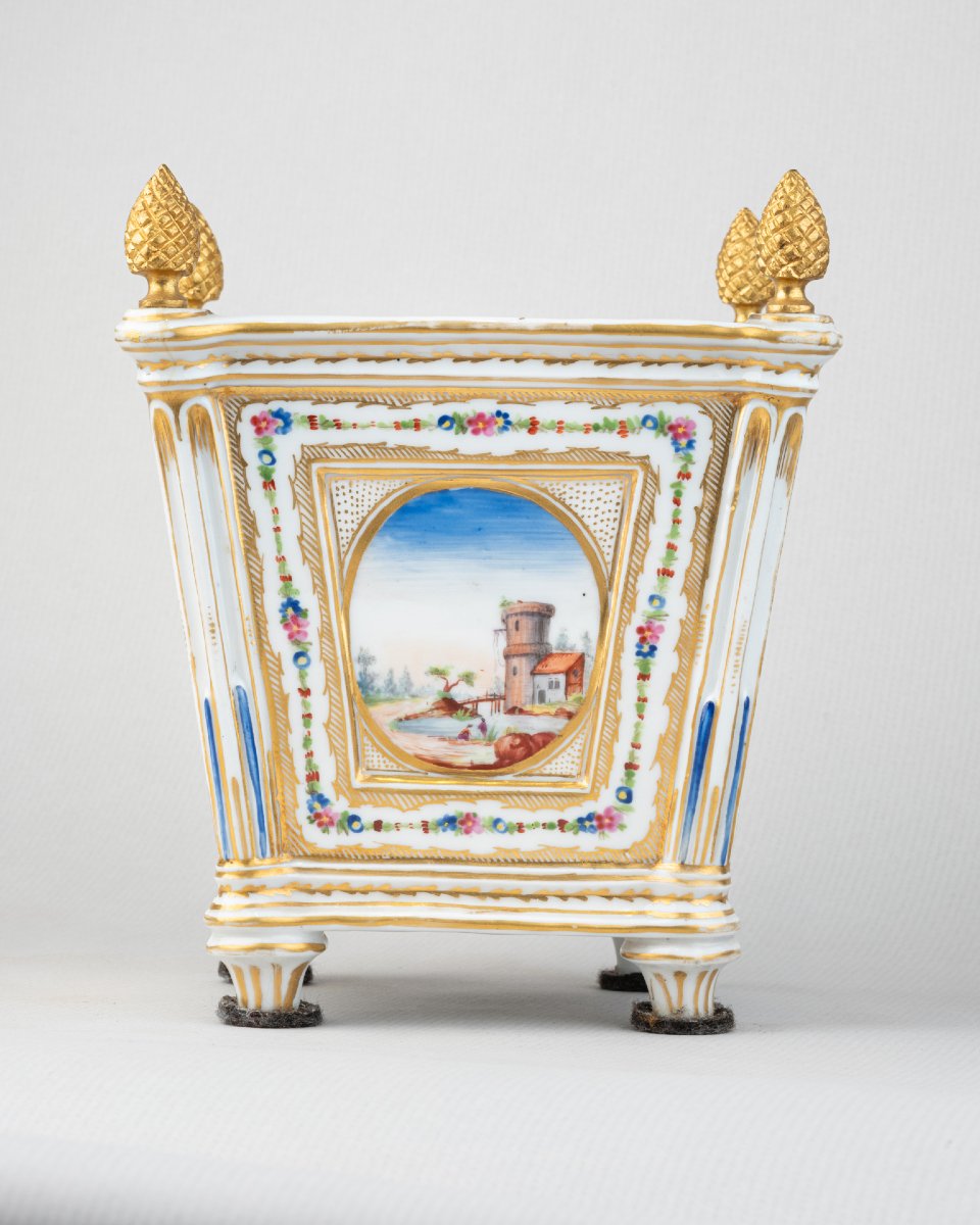 Caisse à Fleurs En Porcelaine De Bordeaux, Manufacture De Verneuilh, XVIIIe Siècle-photo-4
